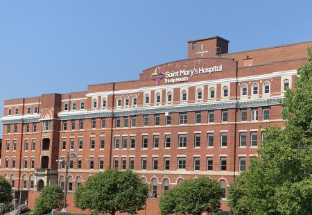 Exterior view of Saint Mary's Hospital in Waterbury, CT