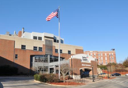 Exterior view of Backus Hospital